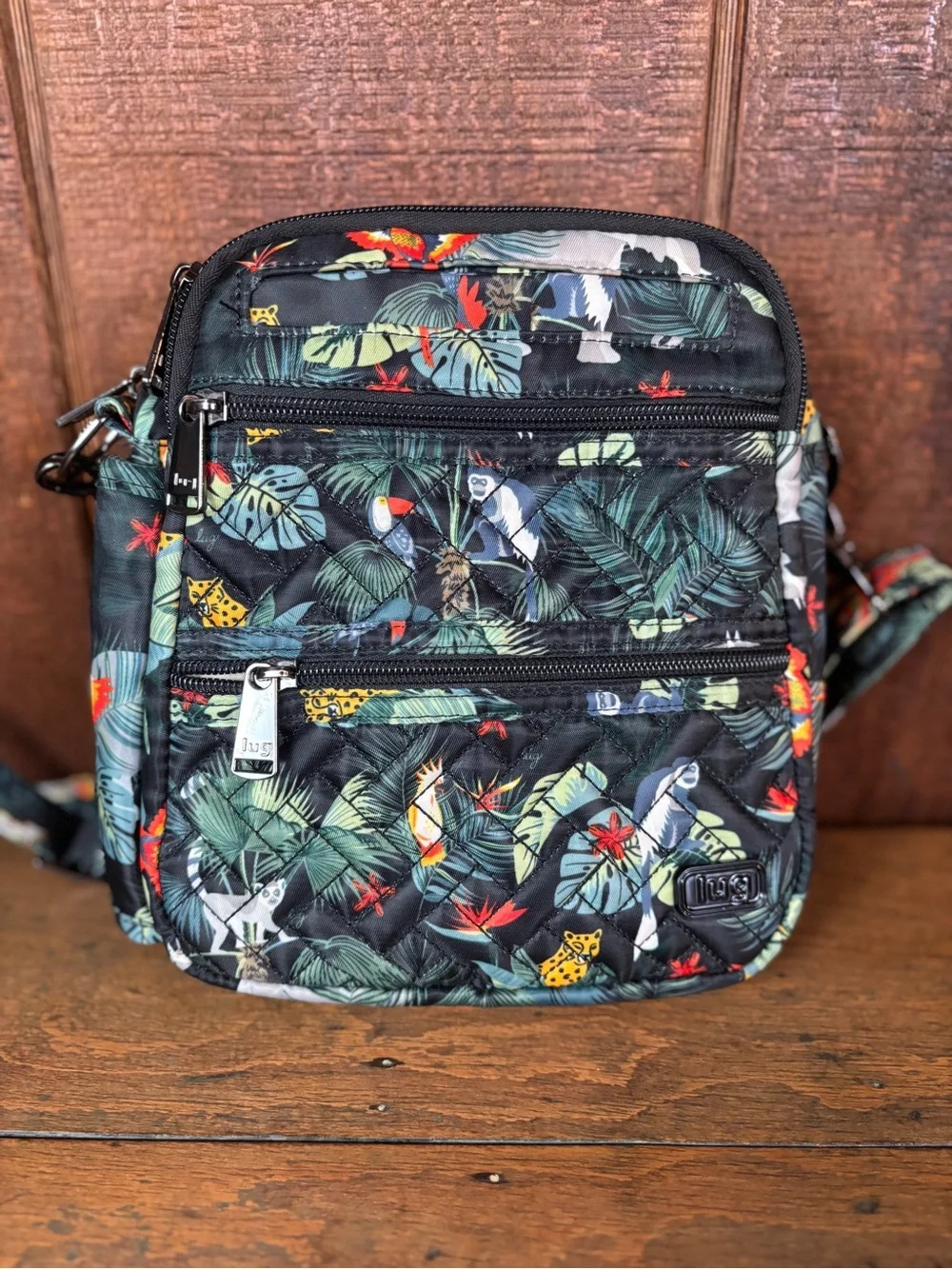 Lug Tropical Animal Print Can Can XL Convertible Crossbody Bag